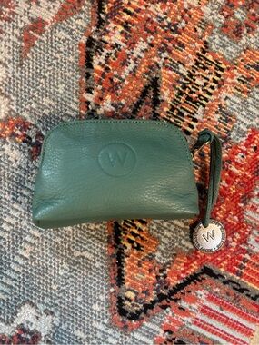 Wanders Travel Co. Leather Coin Purse  Teal